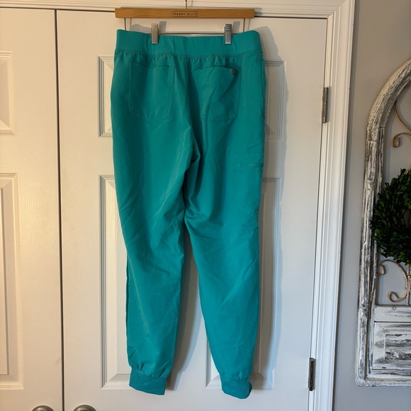 FIGS Womens High Waisted Zamora Jogger Scrub Pants Oasis Teal Blue M RN PA MD - Picture 4 of 6